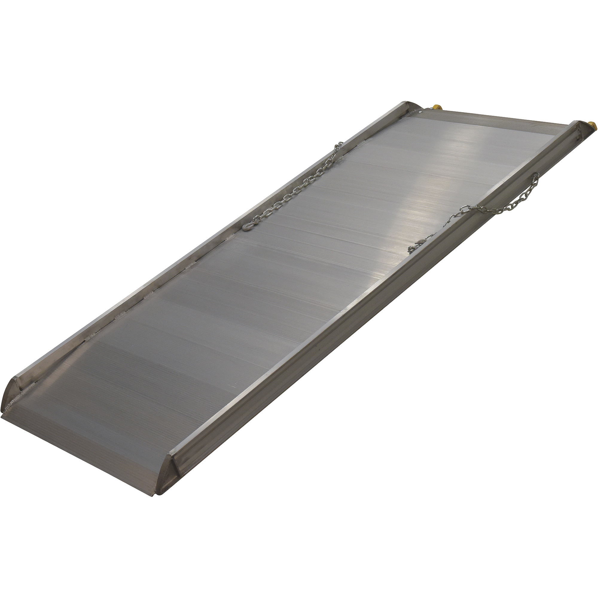 Vestil Aluminum Walk Ramp - Steel-Hook Style, 7ft.9/16in.L x 38in.W, Non-Skid Surface, Model# AWR-38-7B